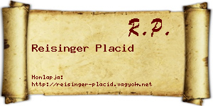 Reisinger Placid névjegykártya